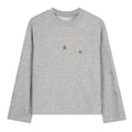 Gray Loose-Fitting Simple Long Sleeved