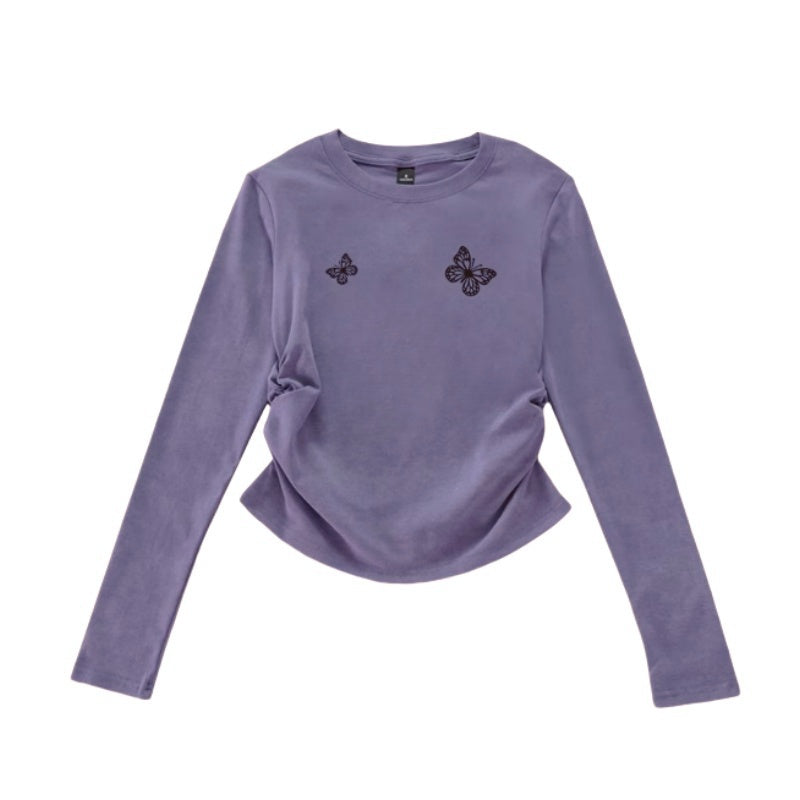 High-Quality Purple Slim-Fit Long Sleeve