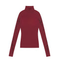 High-Stretch Slim-Fit Red Long Sleeve