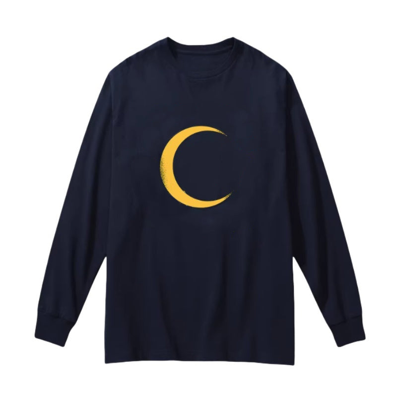 Navy Long Sleeve with Moon Print