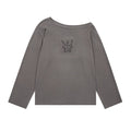 Dark Grey One-Shoulder Long Sleeve